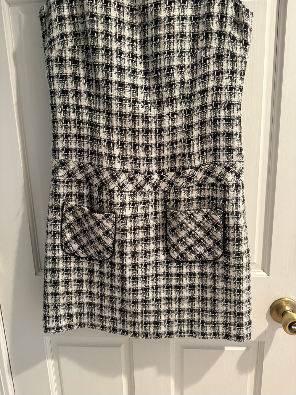 Vintage 60’s Style Plaid Tweed Dress with Pockets Size 4 - Picture 2 of 5
